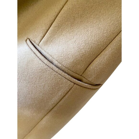 AllSaints Leni Italian Wool Cashmere Suede Camel Coat UK 8 US 4 EU 36 Tailored - Picture 11 of 11